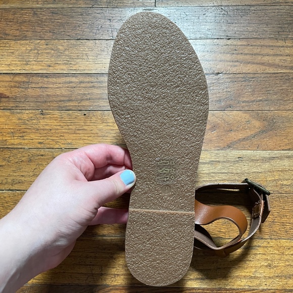 EUC Madewell Women's Boardwalk Ankle-Strap Sandal in English Saddle Size 9 - Picture 8 of 10